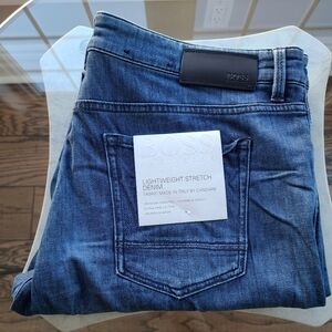 BOSS 👖 Lightweight Stretch Jeans - 38" Waist, Blue